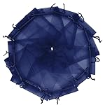 Wudygirl 100PCS Organza Bags 5X7 inch Navy Blue with Drawstring Jewelry Pouch Favor Wedding Favor Bags(Navy Blue 5x7\'\')