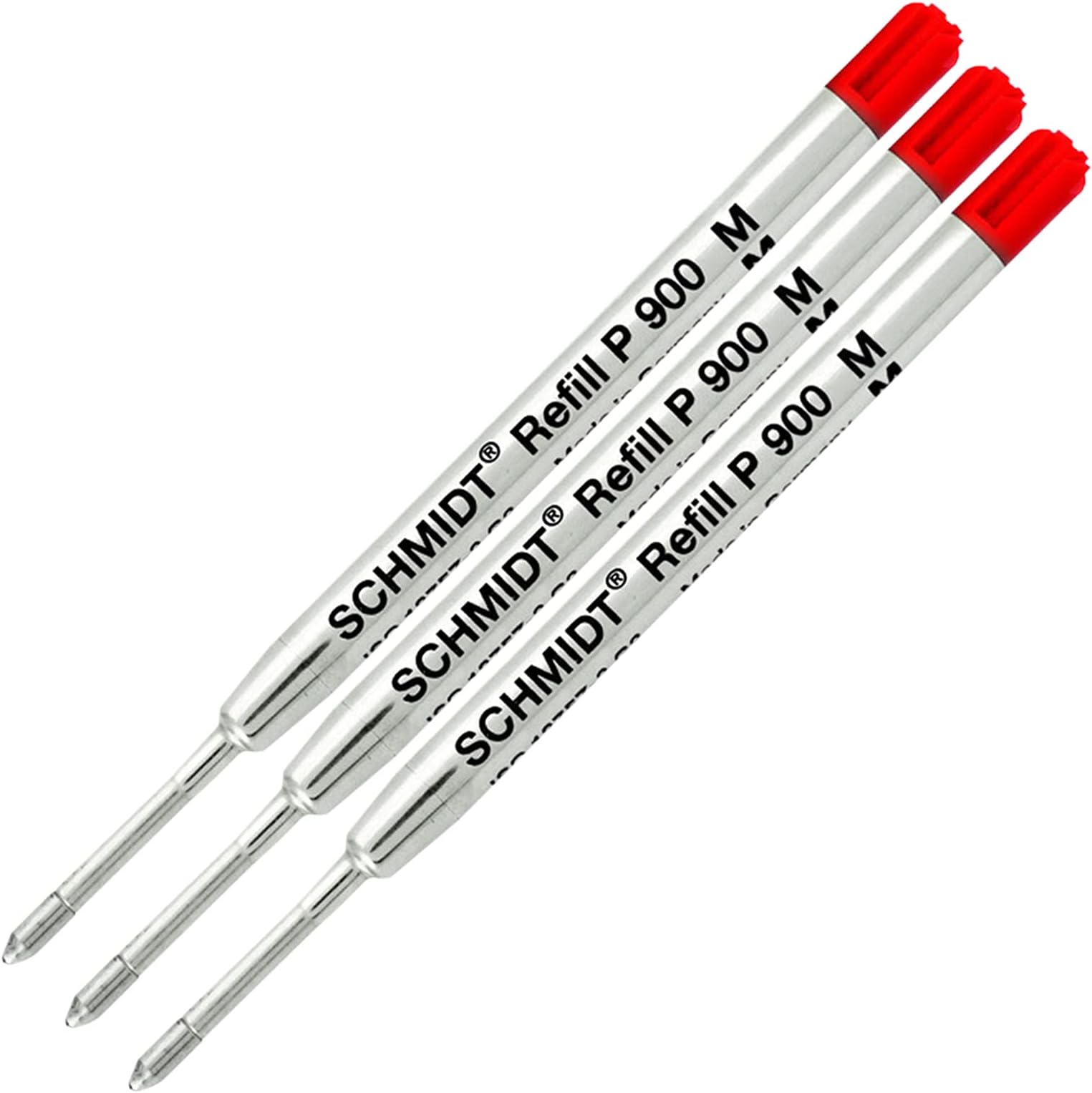 3 Pack - Med-Red Ink P900 Schmidt Parker Style Ballpoint Refill