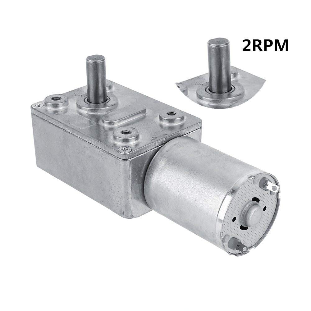 DC 12V Reduktionsmotor 2RPM Reversible Turbo Untersetzungsgetriebe Getriebemotor