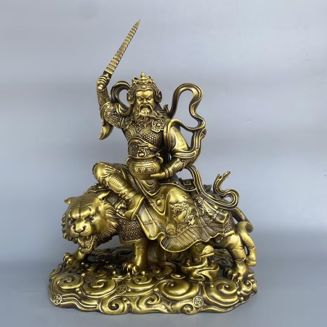 Statue Zhao Gongming cuivre décoration Feng Shui maison et figurine Caishen bureau