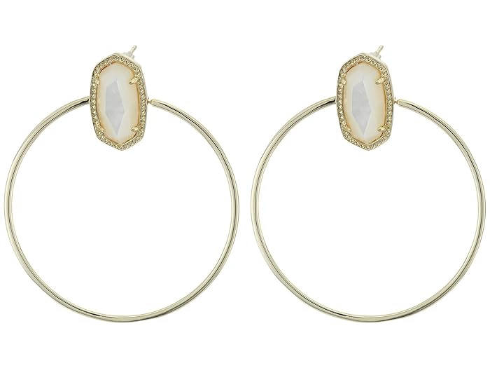 Kendra Scott  Mayra Open Frame Earrings (Gold/Ivory Mother-of-Pearl) Earring