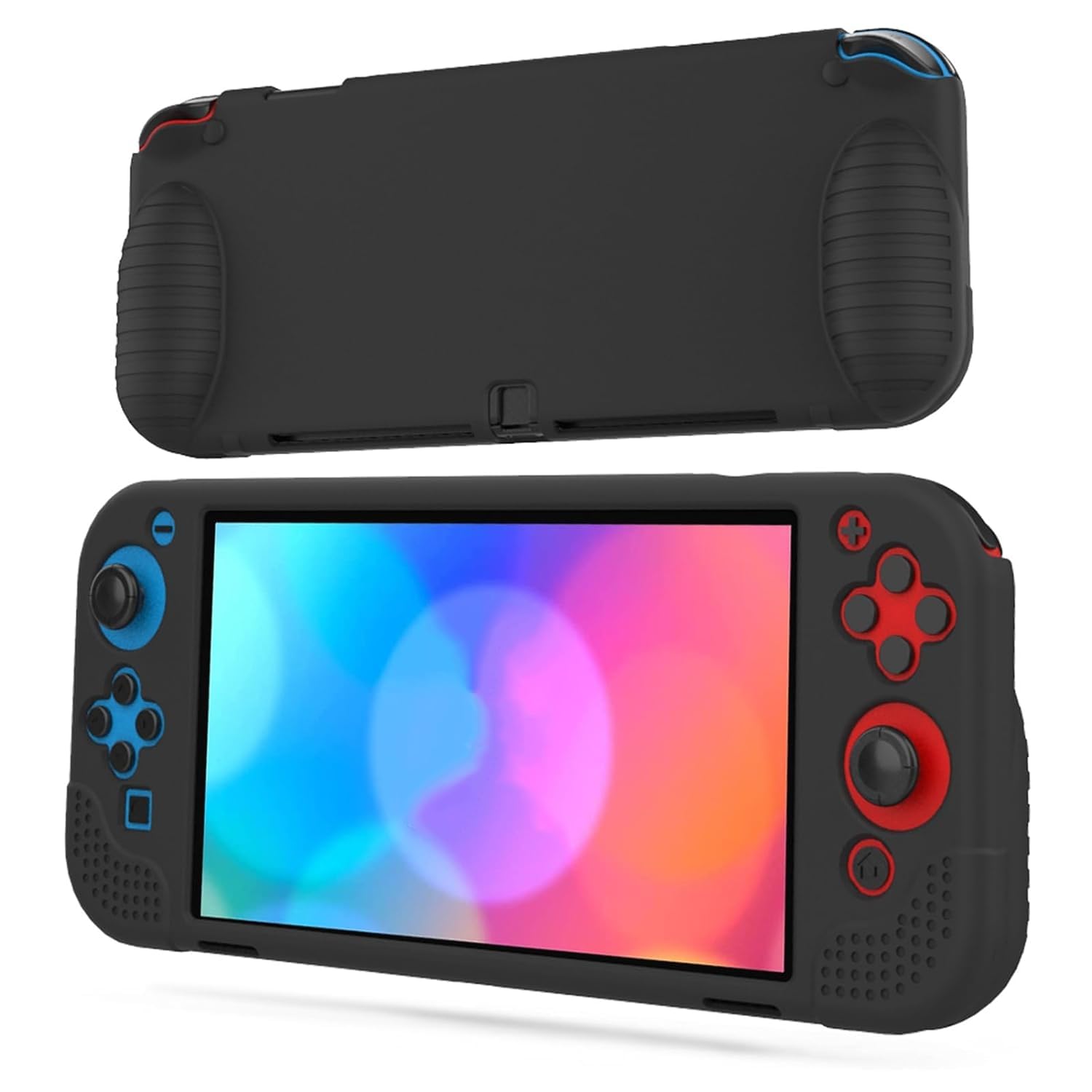 PSS Premium Soft Silicone Cover Rubber Protective Case Cover Compatible for Nintendo Switch OLED Full Body Silicon Protector Case, Ergonomic Grip Case for Switch OLED Model Console (Black) (B0D5YWKHJ5) Amazon Price History, Amazon Price Tracker