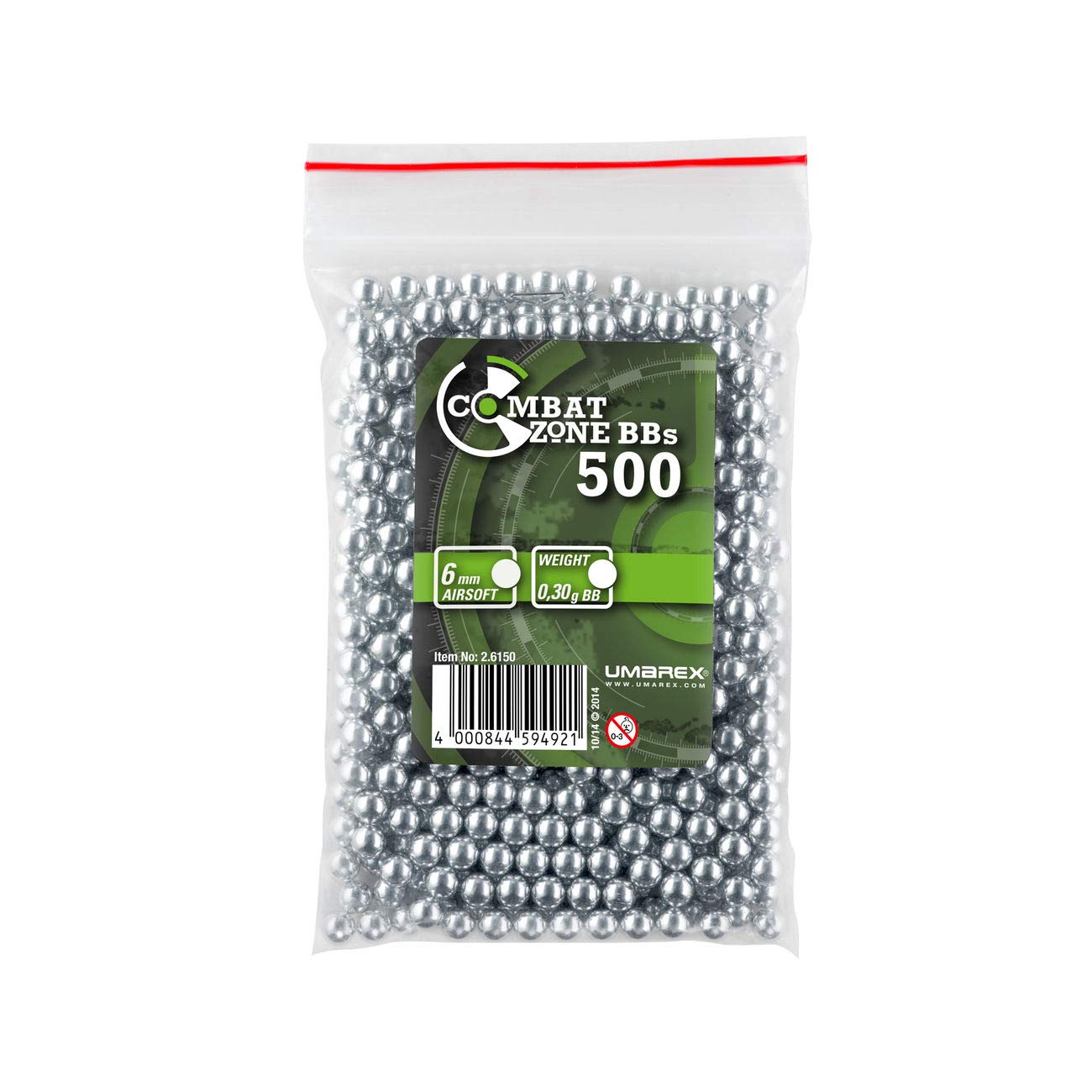 Combat Zone Billes Aluminium 6 mm 0.30 g (x500) Adulte Unisexe, Alu