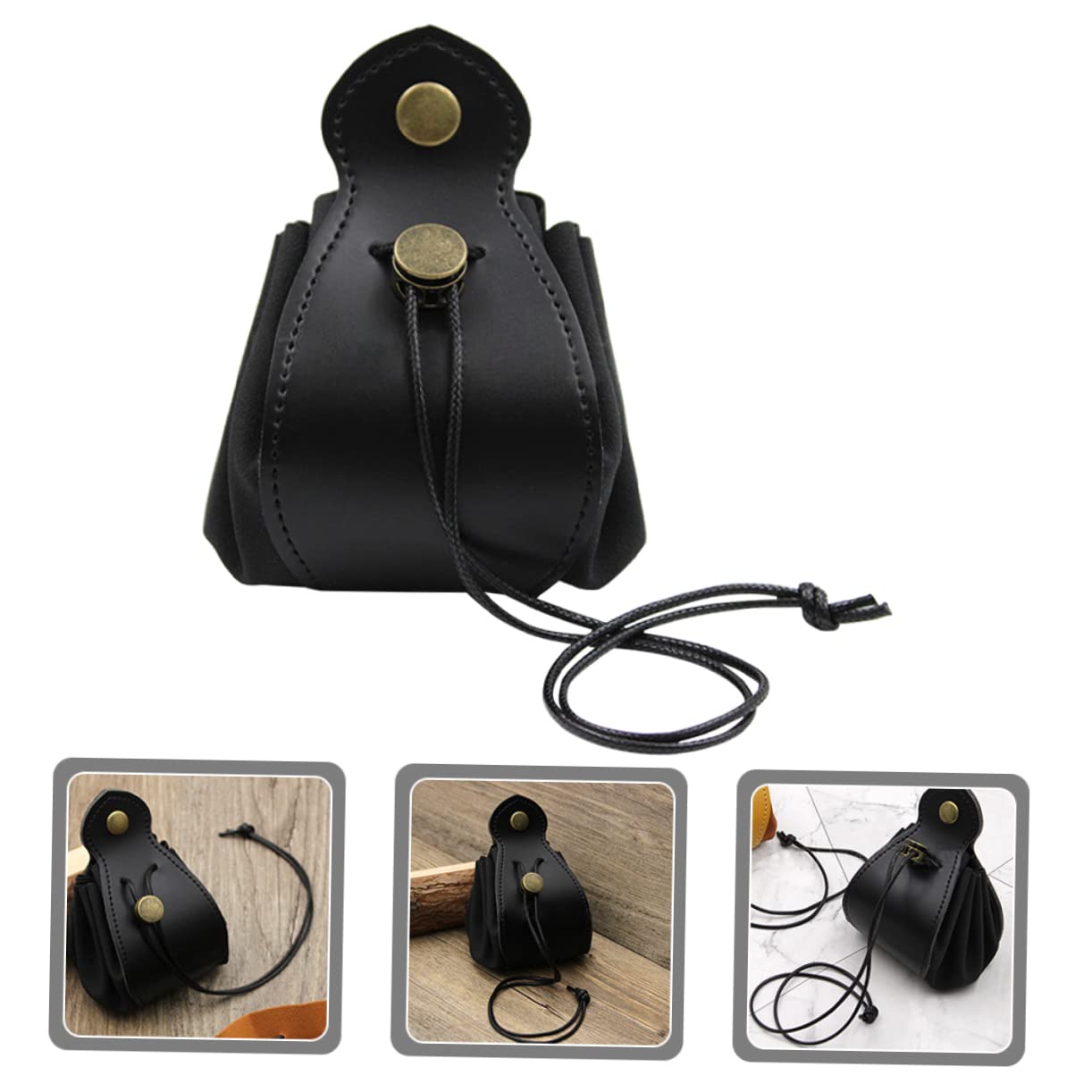 4pezzi Borsa Per Dadi Decorativa Pelle Sacchetto Porta Dadi e Resistente Per Giochi Da Tavolo e Accessori
