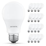 A19 LED Light Bulb 60 Watt Equivalent, Non-Dimmable, 5000K Bright White, 800LM, Standard LED Light Bulbs 8W, E26 Base, Enclosed Fixture Rated, Damp Rated, ETL Listed (16 Pack)