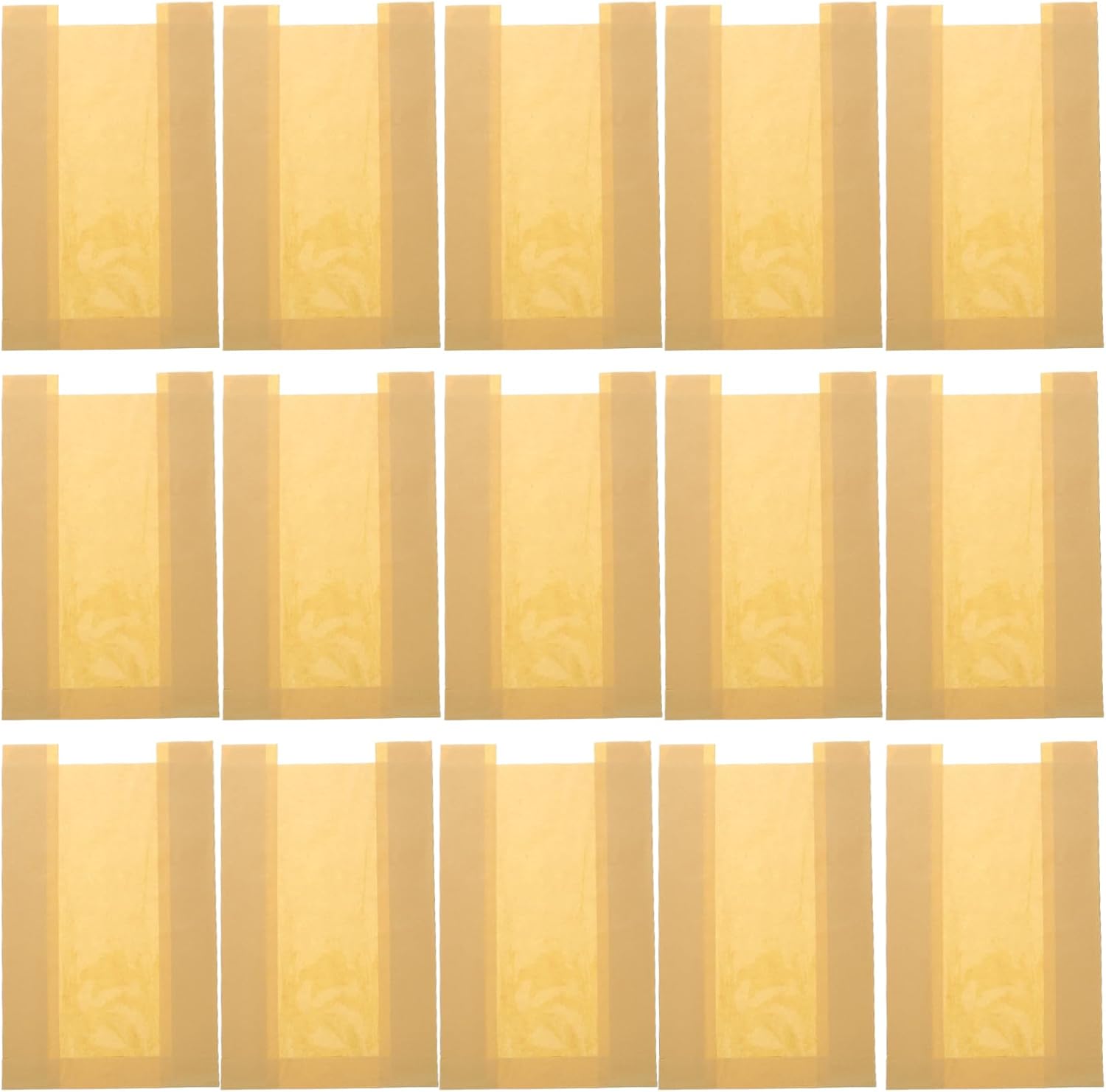 100pcs Kraft Paper Bread Packaging Bag Window Reusable Baking Bags Oil-resistant Sandwich Packing Bulk for Homemade Snacks
