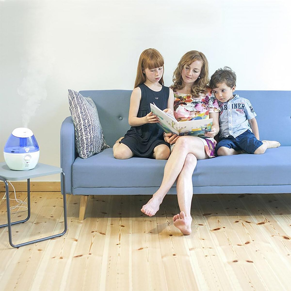 Vicks Mini Cool Mist Humidificador ultrasónico, Control de vapor ajustable, Tanque de 1.8 l, Uso doméstico en dormitorios y oficinas, Habitaciones de hasta 15 m², 2 VapoPads incluídos, VUL525