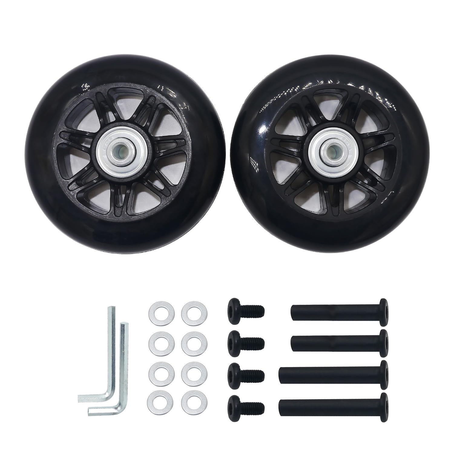 キャリーカート用タイヤ 8個セット 黒 キャリーカート用タイヤ 8個セット 黒 - メルカリ