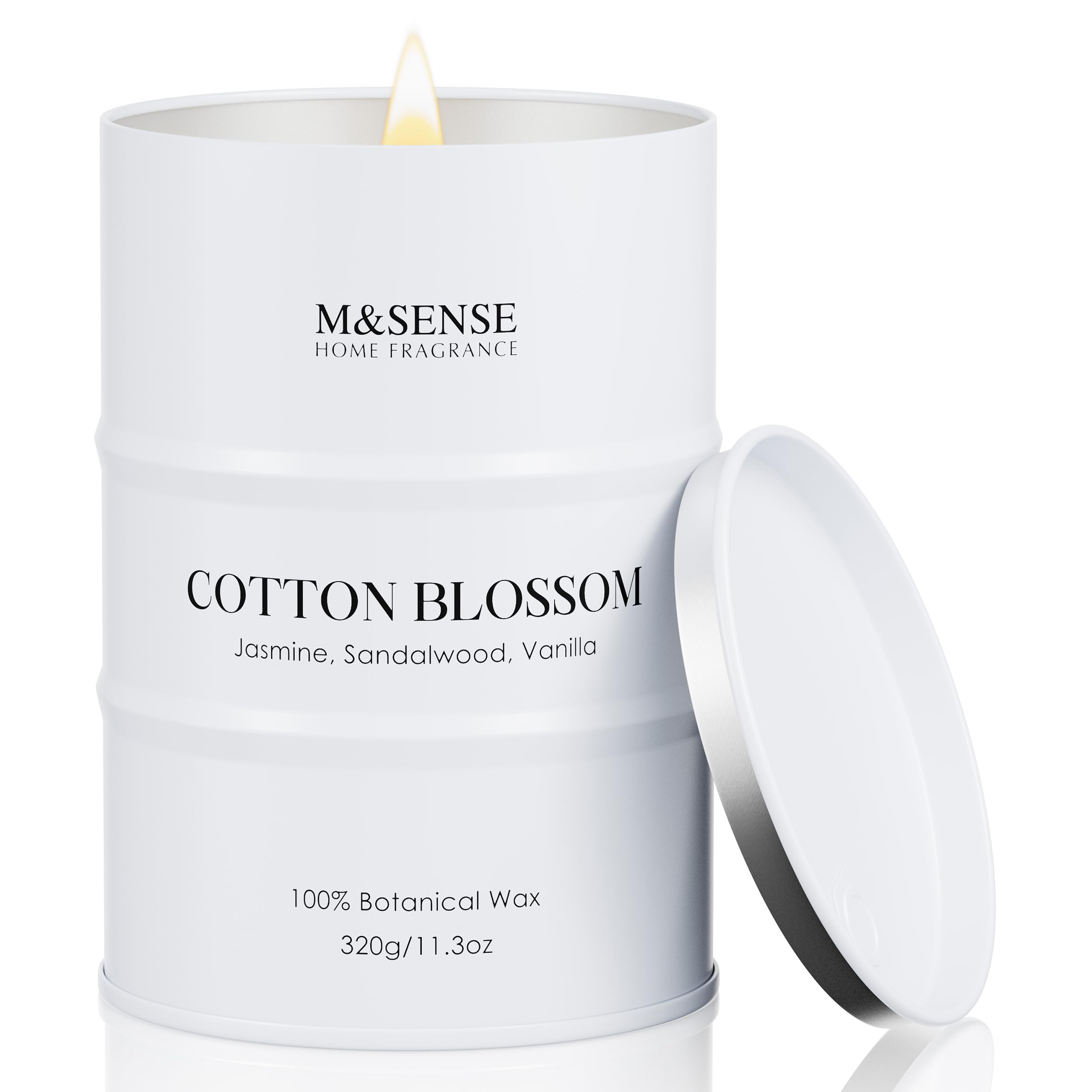 M&amp;SENSE Cotton Blossom Scented Fall Candles, 11.3oz