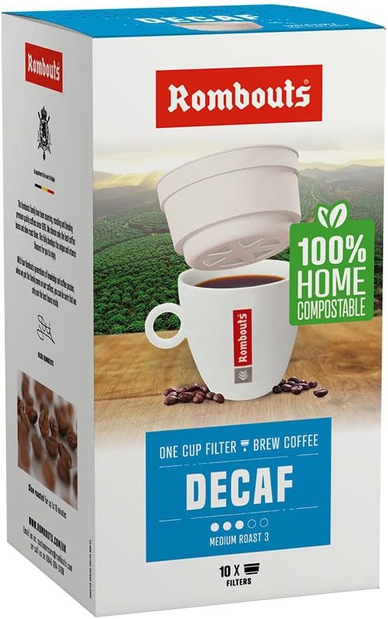 Rombouts Original Fairtrade Decaffeinated One Cup Filter 4 Pack of 10 - 40 servings