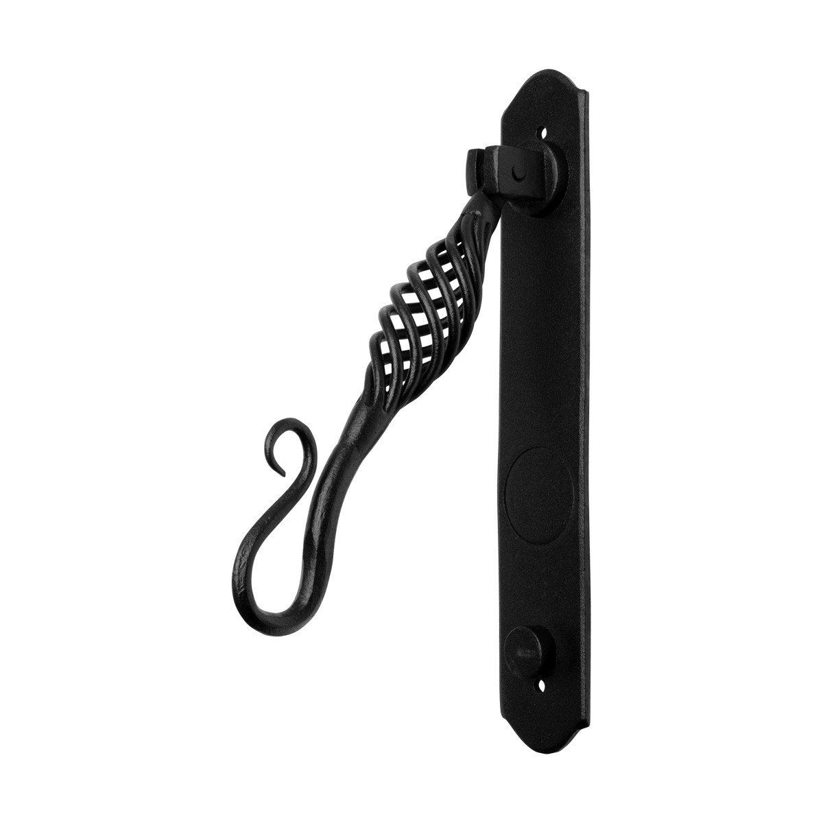 Llamador de puerta negro de hierro fundido 9 3/8 "x 1 5/8" W | renovador de suministro