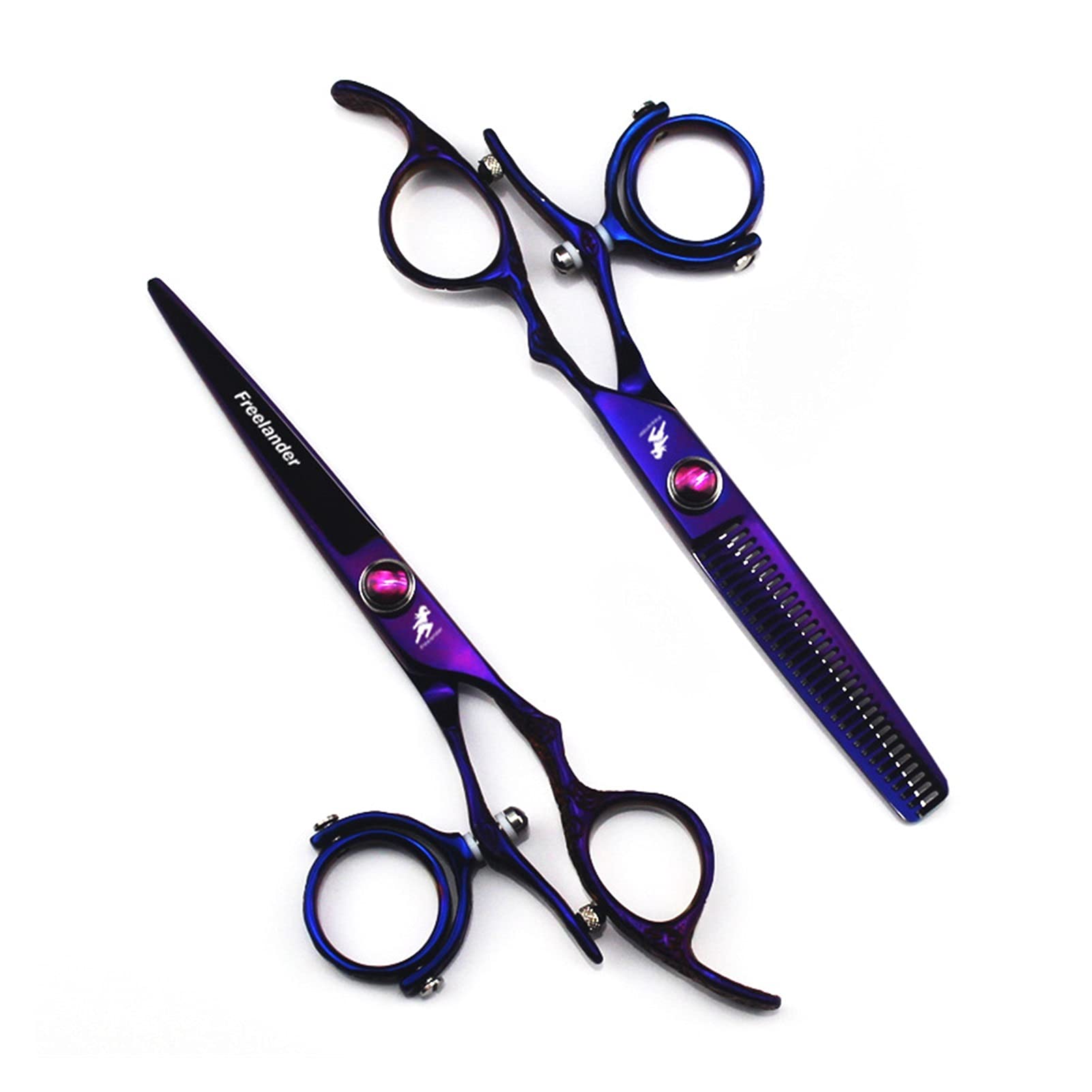 Cesoie per il taglio dei capelli 6.0 "Thumb swivel thumb taglio taglio cesoie per parrucchiere a forbici da parrucchiere 720 gradi rotante Thumb shears sheasoli girevole pollice a forbice taglio cesoi