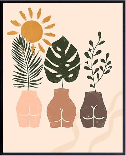 Mid-century modern Bathroom Decor - Aesthetics Modern art - Powder room Contemporary art - Bathroom Wall Decor for Women - Woman Buttocks Wall Art
