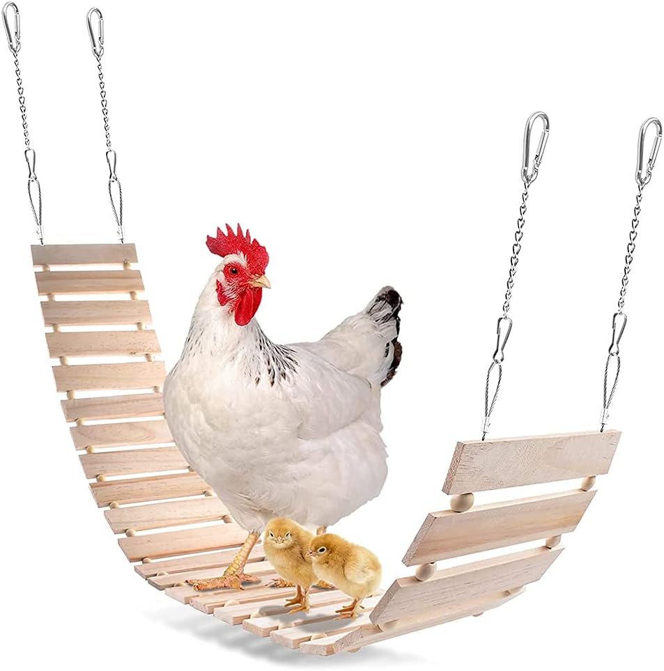 SOFEA Chicken Ladder, Chicken Coop Toy Chicken Toys for Hens Natural