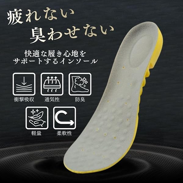 インソール 疲れない 衝撃吸収 ゲル 中敷き 扁平足 アーチサポート o脚矯正インソール 22cm~27.5cm (ブラック×ブルー, Mサイズ（24cm 〜 25.5cm）) - 2