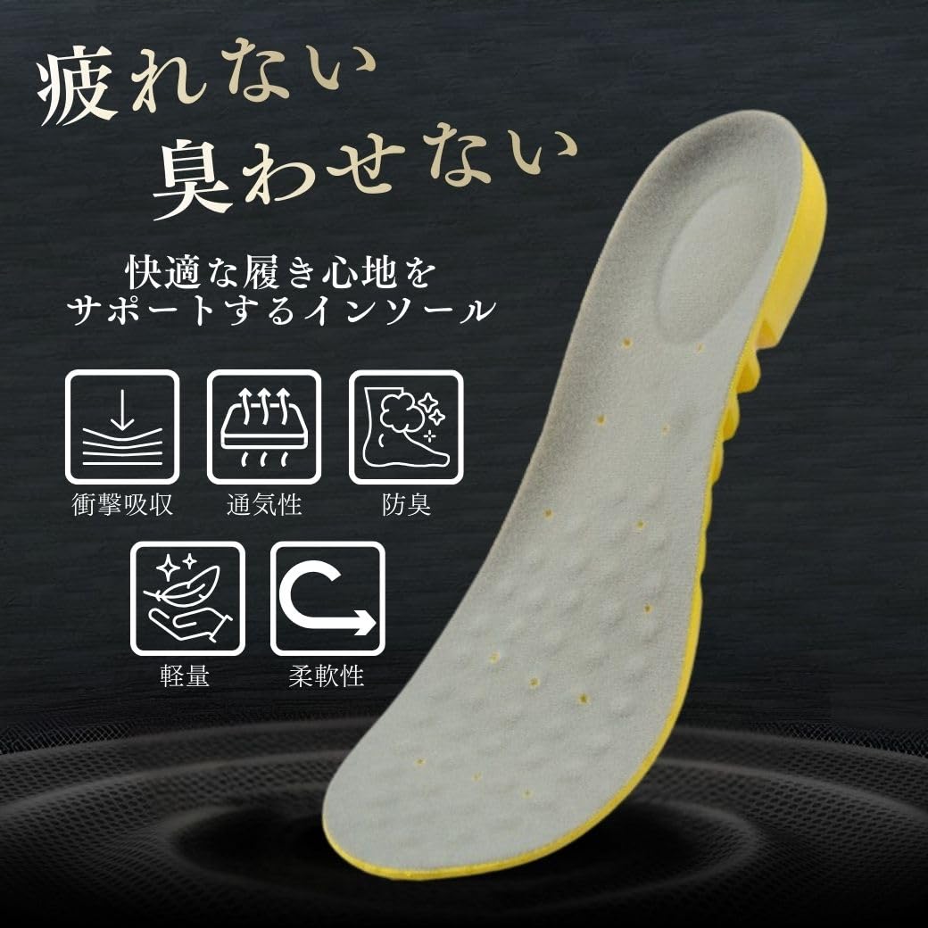 インソール 疲れない 衝撃吸収 ゲル 中敷き 扁平足 アーチサポート o脚矯正インソール 22cm~27.5cm (ブラック×ブルー, Mサイズ（24cm 〜 25.5cm）) - 2