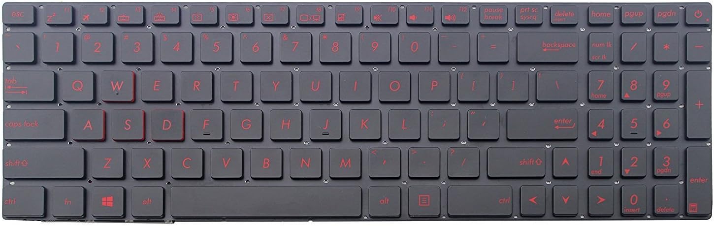 New US Laptop Replacement Keyboard Without Frame&with Backlit for ASUS GL752 GL752V GL752VL GL752VW GL752VWM