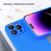 Vista 355 de Miracase Funda diseñada para iPhone 13 Pro Max con protector de pantalla, [forro de microfibra suave antiarañazos], funda protectora de silicona