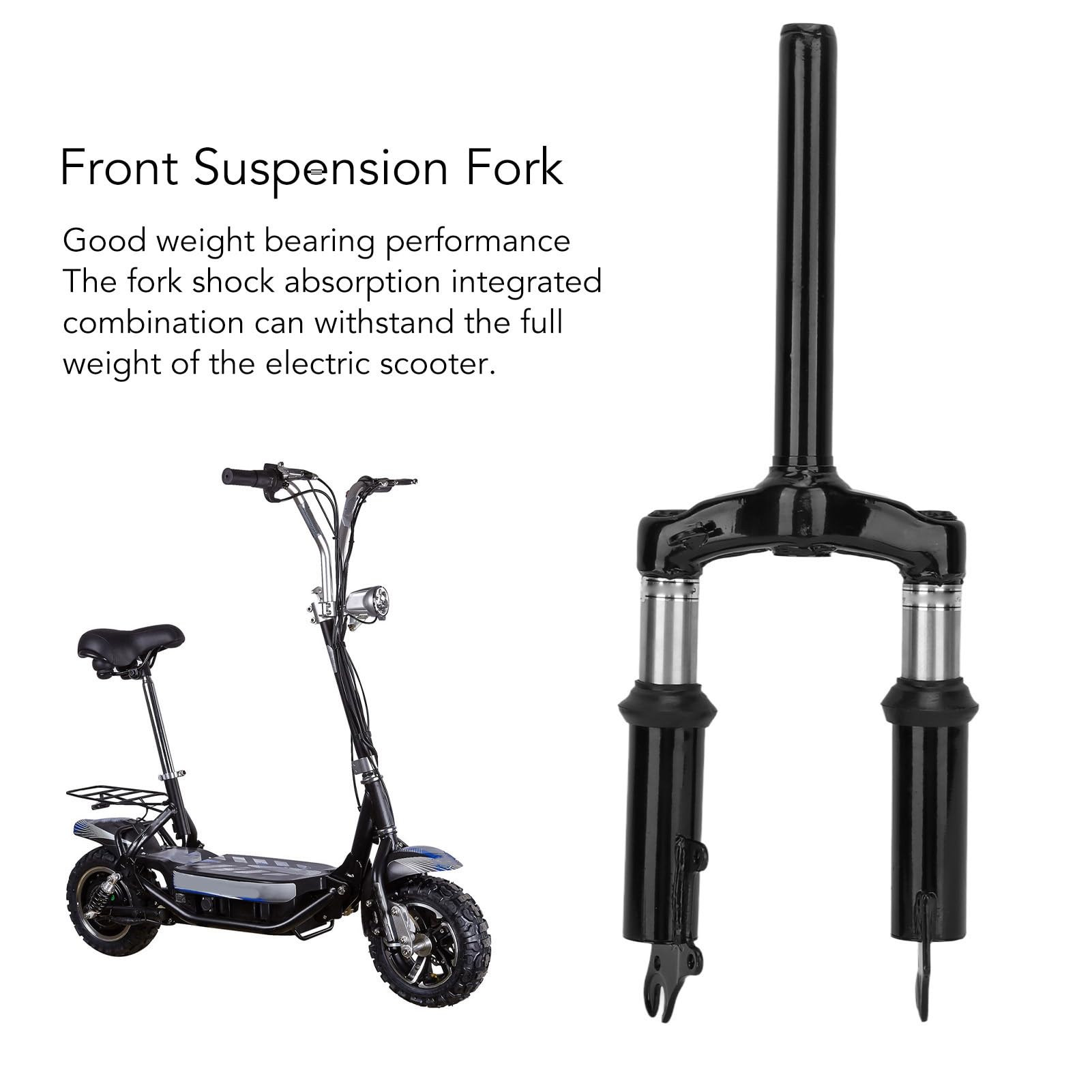 Horquilla de suspensión delantera para patinete eléctrico de 10 pulgadas, horquilla con amortiguador de choque inalámbrico y resorte de aleación de acero, pieza de repuesto para