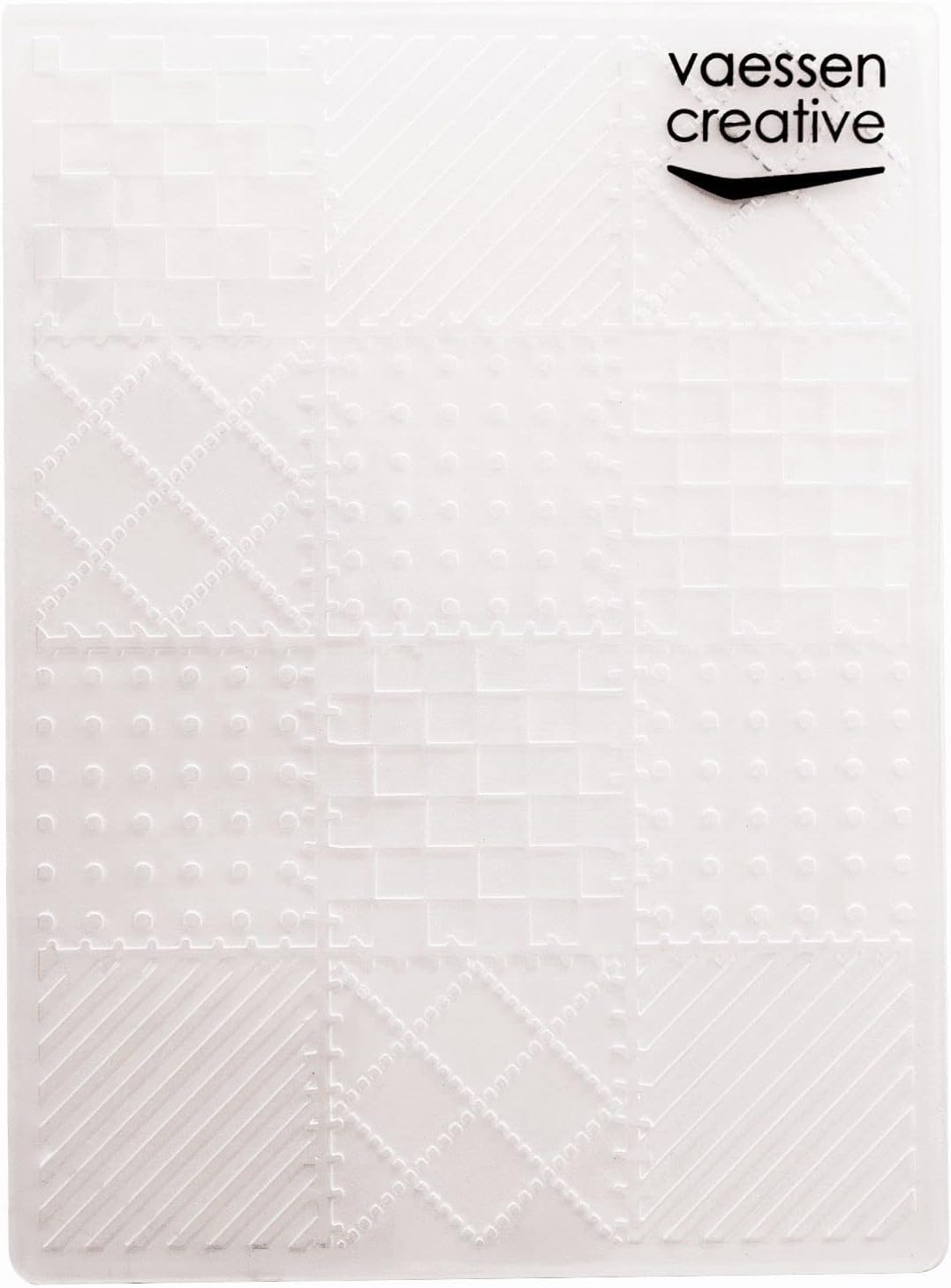 Vaessen Creative Embossing Folder Quilting Blocks, 14.6 x 10.8 x 0.5 cm
