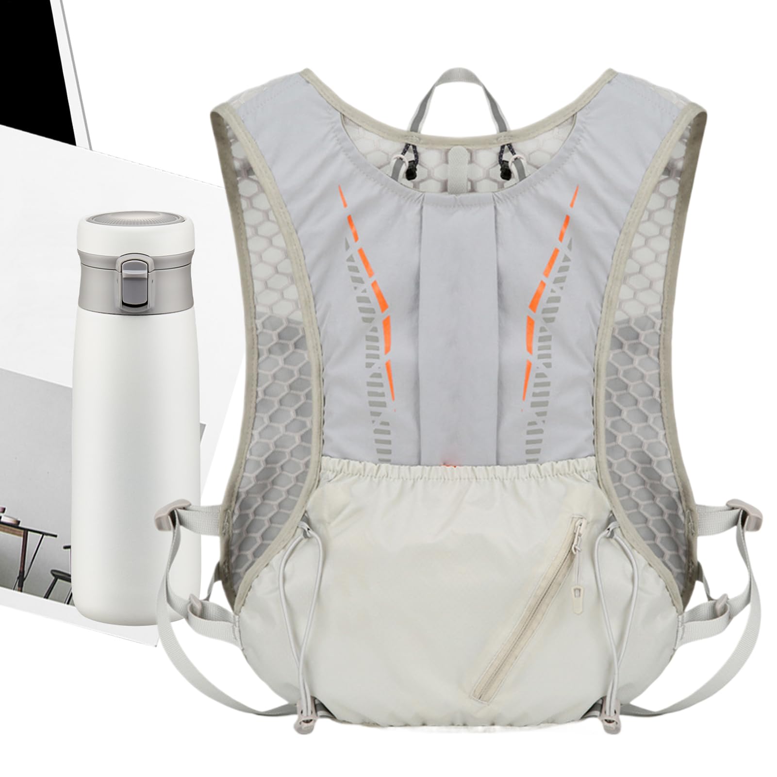 Sac à dos de course imperméable et réfléchissant à grande capacité - 8