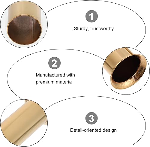 Miniatura 3 de 12 fundas de metal para velas, fundas para candelabros, cubiertas altas para candelabros, se adaptan a la mayoría de los candelabros dorados (tamaño