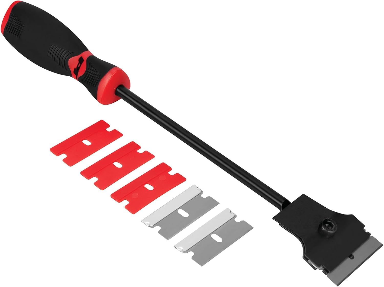 Performance Tool W1513 Ergonomic Non-Slip Molded Grip with 6 Blades for Sticker and Label Removal - US Patent Number D693201