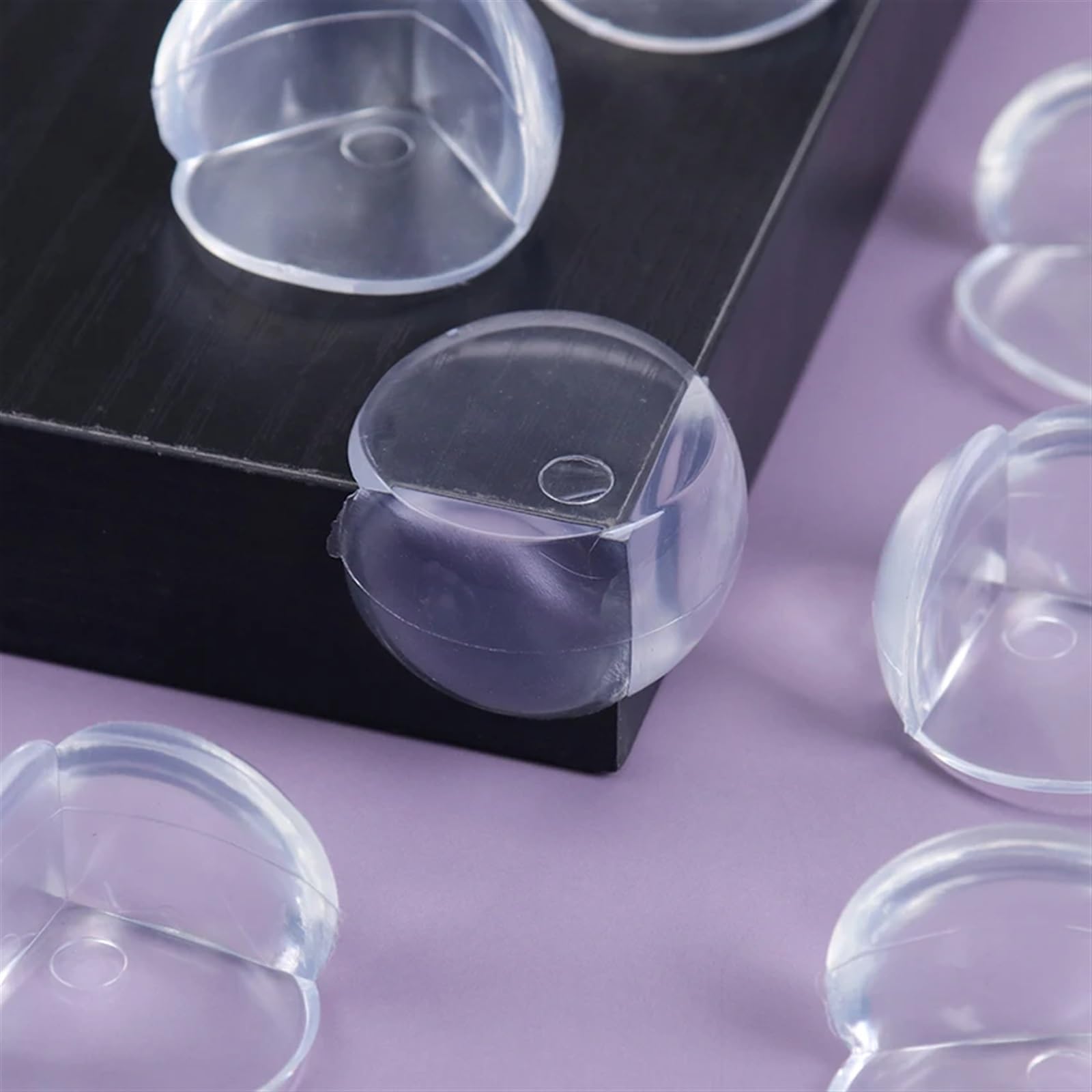Protectores de Esquinas para mesas, Seguridad Infantil, 10 Unidades, Funda Protectora de Silicona Transparente esférica anticolisión.