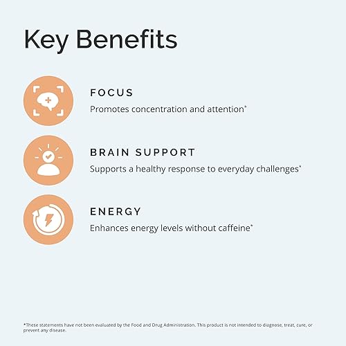 Miniatura 4 de Dr. Amen BrainMD Focus & Energy - 120 cápsulas - Refuerzo de resistencia mental, promueve la concentración y la atención, apoya una respuesta