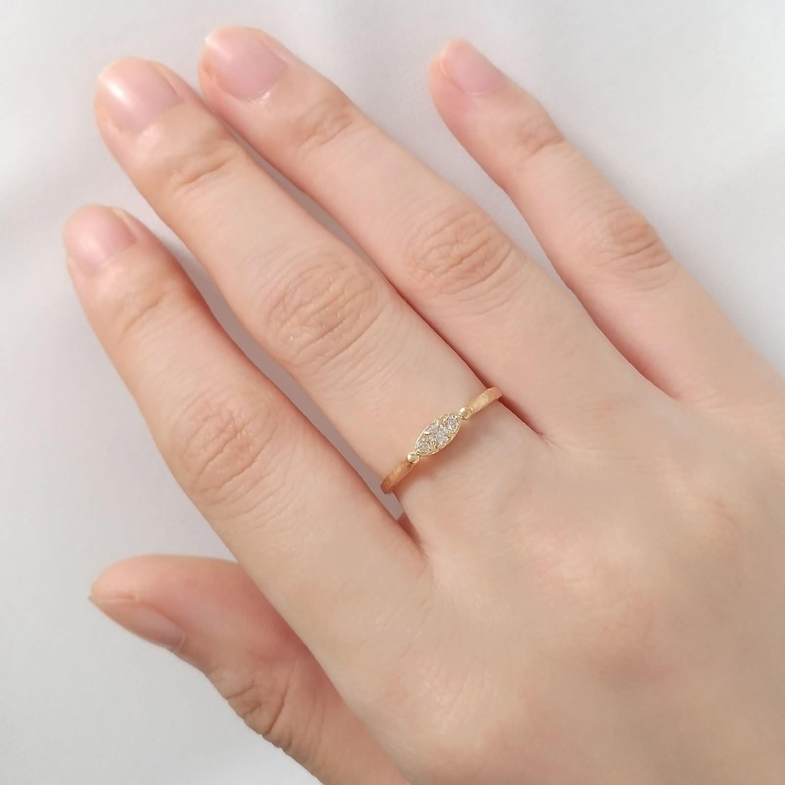 Anillo de boda de oro auténtico de 9 K/14 K/18 K con cristal, lágrima