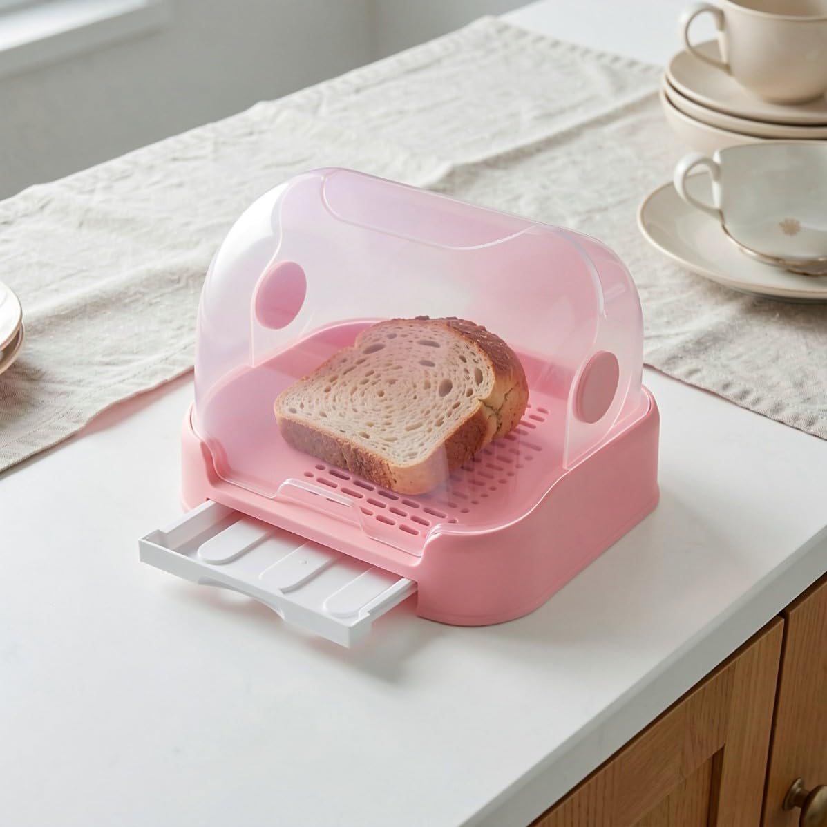 Toddmomy Organizador de Biberones con Tapa y Bandeja de Secado Rosa
