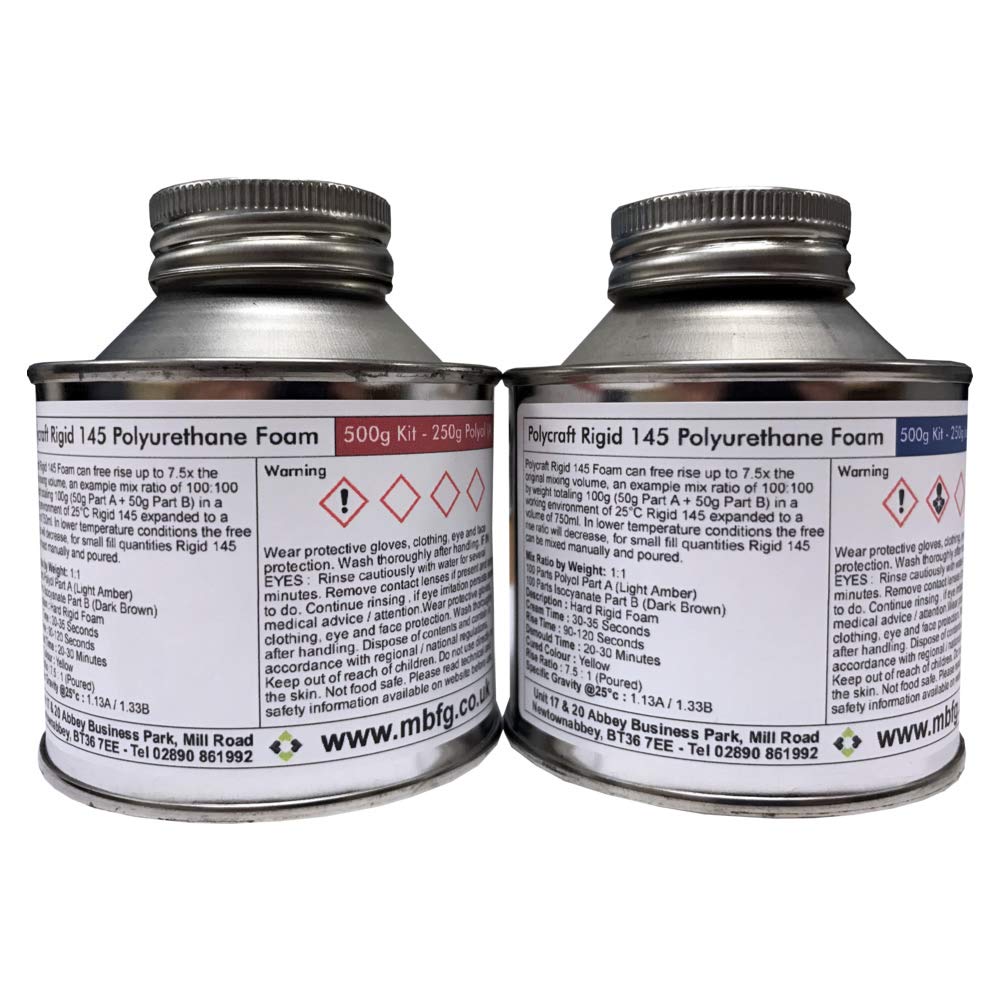 Polycraft Polyfoam Rigid 145 Polyurethane Foam - 500g Kit