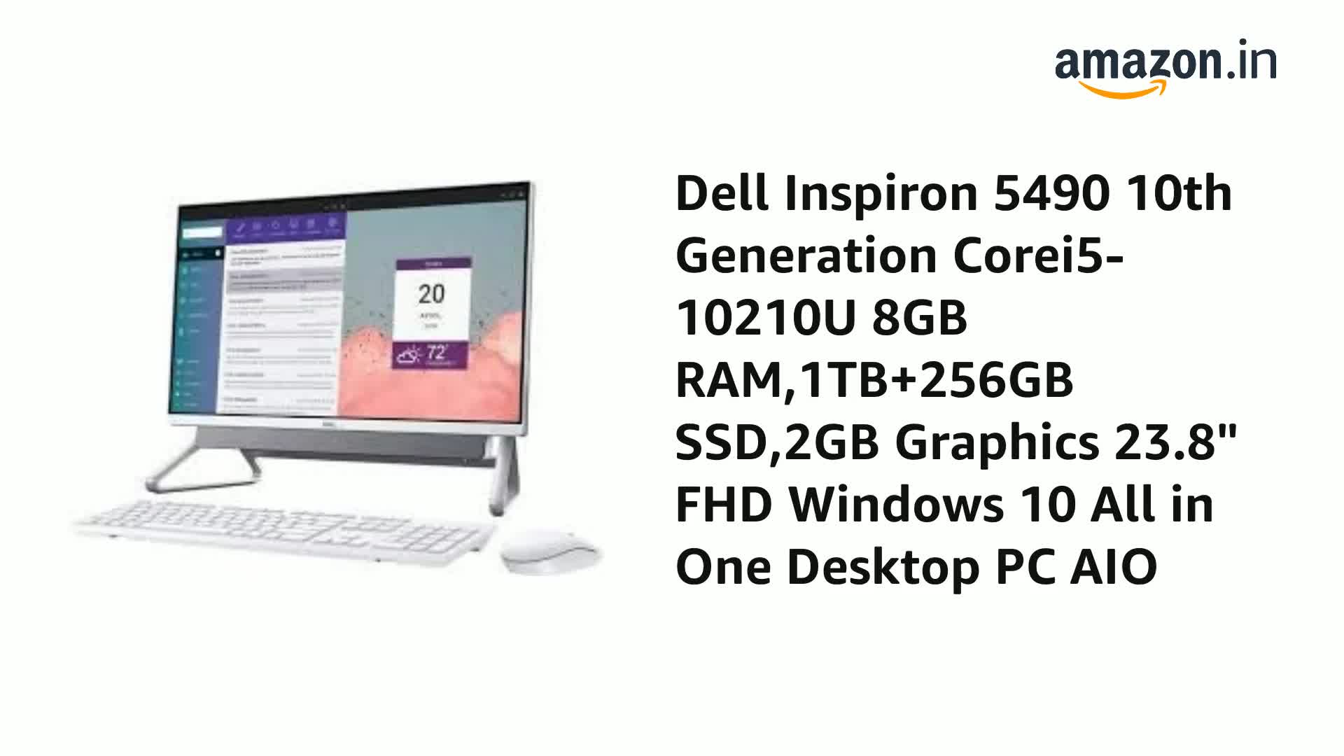 Dell Inspiron 5490 10th Generation Corei5-10210U 8GB RAM,1TB