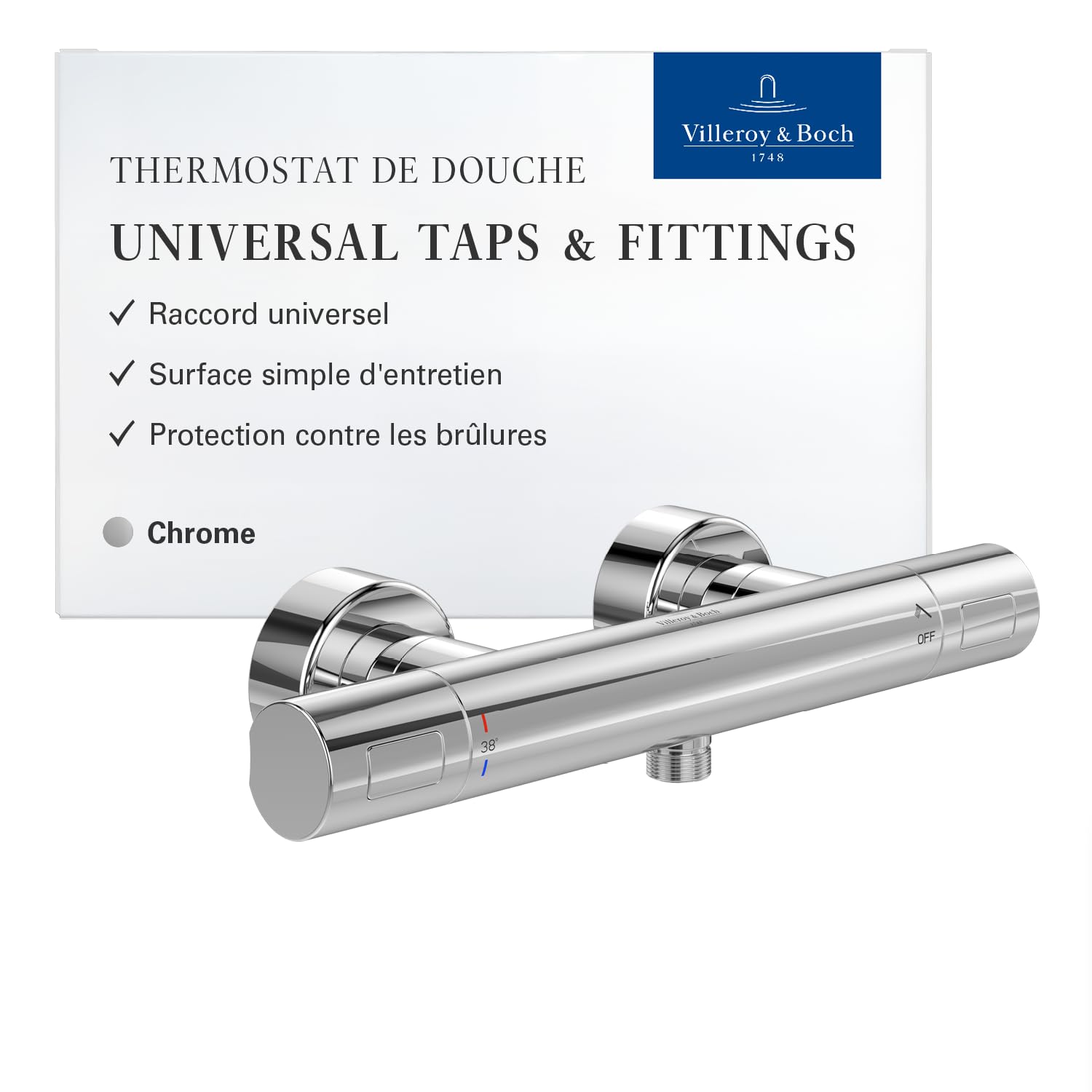Robinet de douche thermostatique Villeroy & Boch pour une douche relaxante
