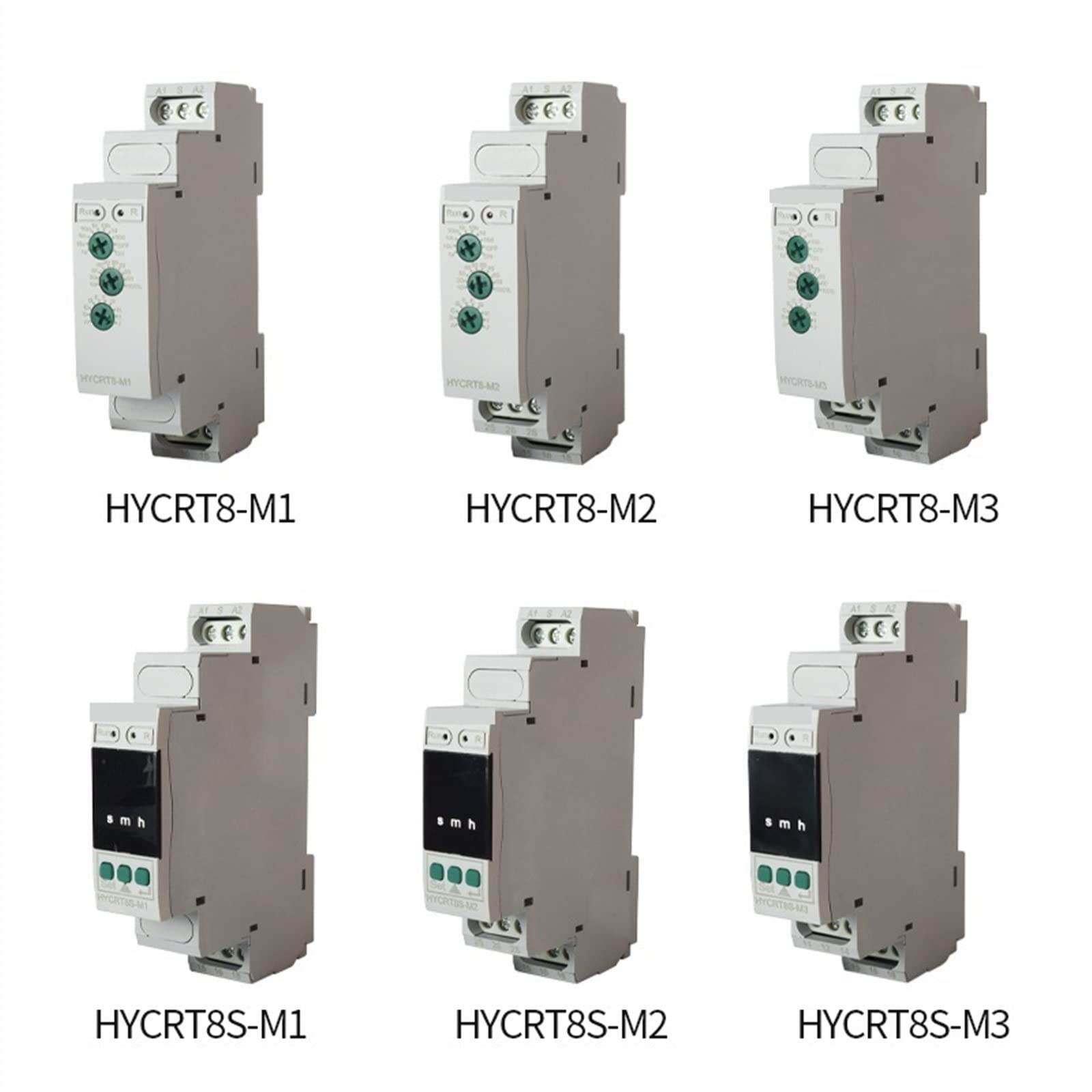 HYCRT8S-M Relè temporizzatore multifunzione con display digitale Tempo di conteggio elettronico professionale 24 ore 1 pz(Ac220v,HYCRT8S-M3)