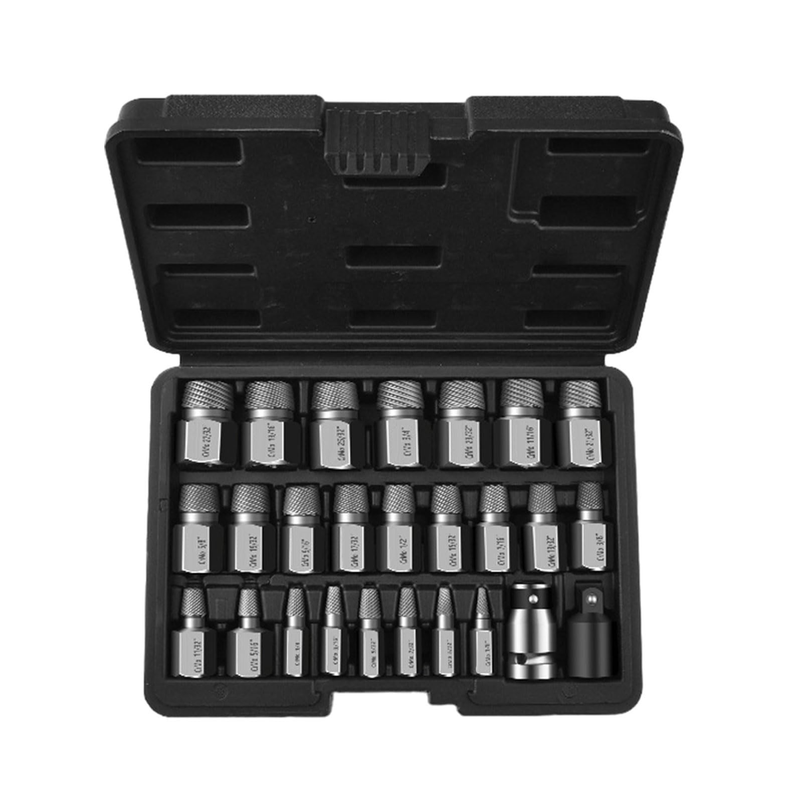 9 / 26Pcs Damaged Screw Extractor Drill Bits Set for Break Bolts Extractor Screw Stripping Kits Thread Set