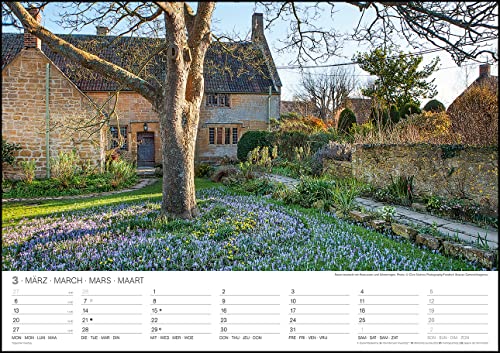 Landgärten 2023 Photo Calendar Wall Calendar 42 x 29.7 cm Garden Calendar, silver - Image 4