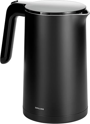 ZWILLING Enfinigy - Hervidor eléctrico Cool Touch de 1.5 litros, tetera inalámbrica y agua caliente, color negro