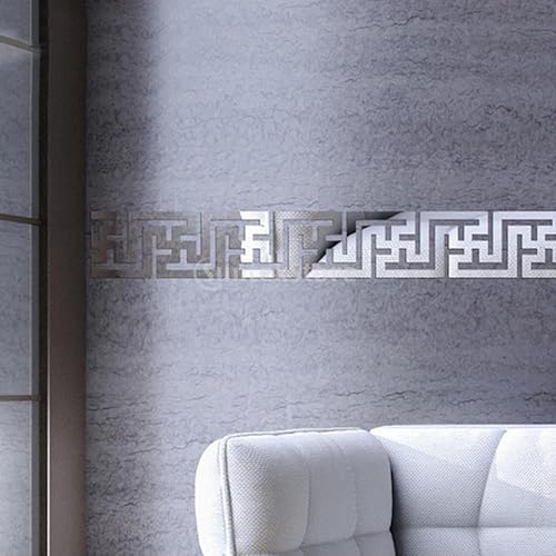 Miniatura 4 de 20 unidslote DIY espejo pegatinas arte espejo pared etiqueta acrílico decoración para el hogar para sala de estar baño sala de estar