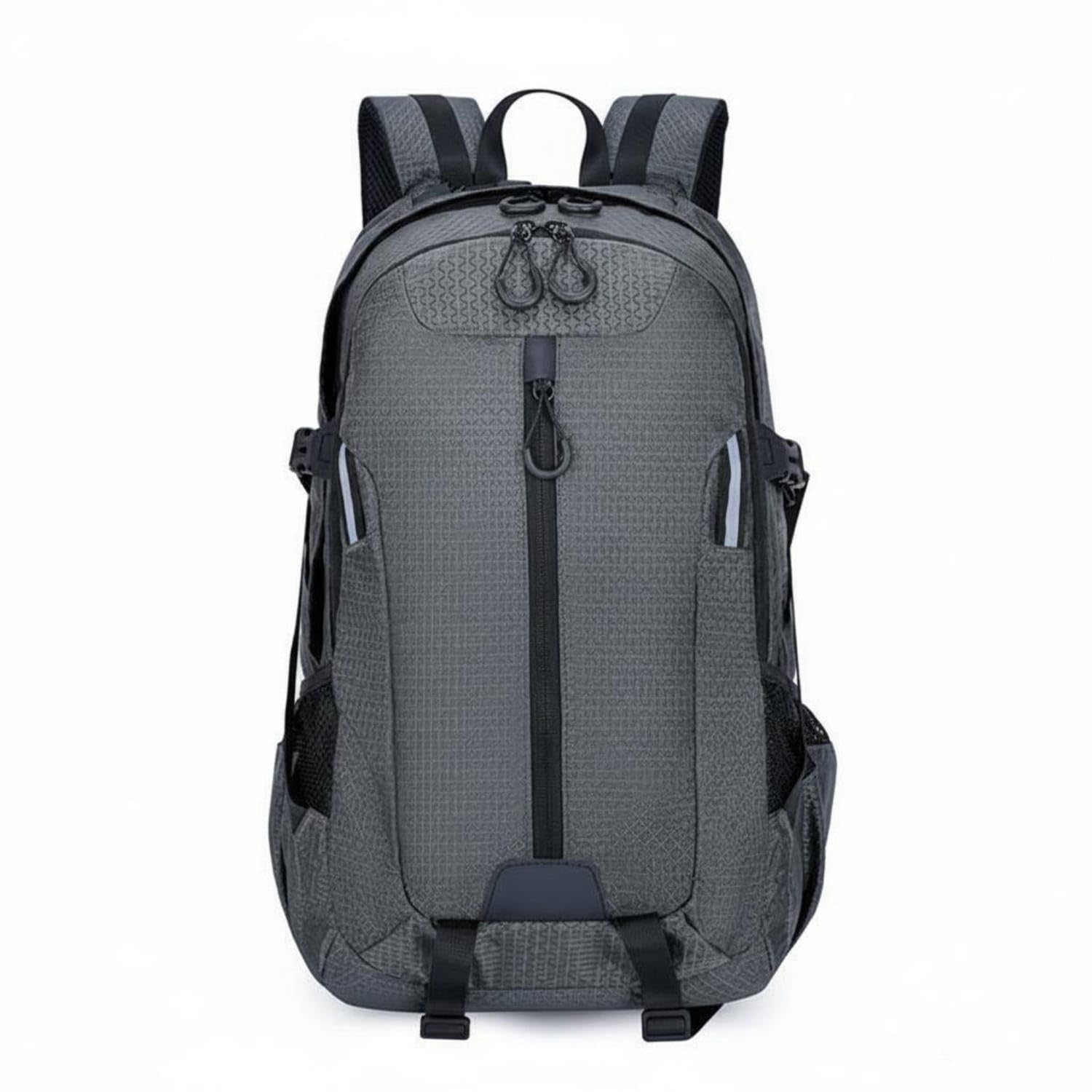 Ergonomic Back Support Hiking Backpack Lightweight Outdoor Climbing Daypack Wear-Resistant Multifunctional Sports Backpack Splash-Proof for Hikers, Climbers, Travelers, Camping, Gym, Grey-image-3
