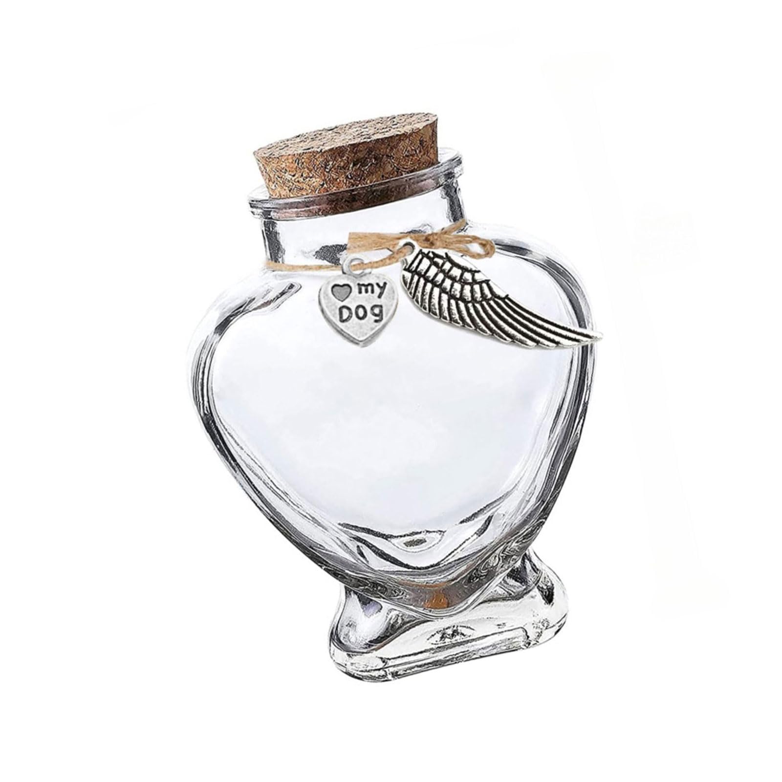 Mekalero Glass Keepsakes Container for Preserving Pet Hair or Ashes Memorial and Secure Storage Personalize Keepsakes