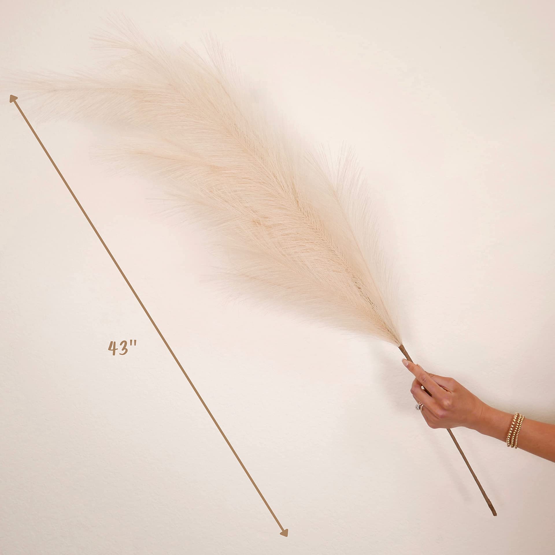 31Mod Faux Pampas Grass with 4 Large Artificial Pampas Grass Stems — 43