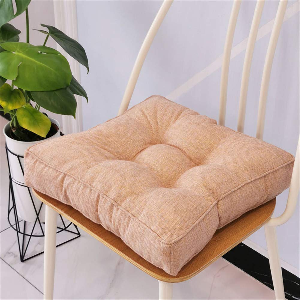 Coussins De Chaise FANSU - Lot De 2 En Lin - 40x40x9cm - Respirants Pour Intérieur/Extérieur - Bleu Paon