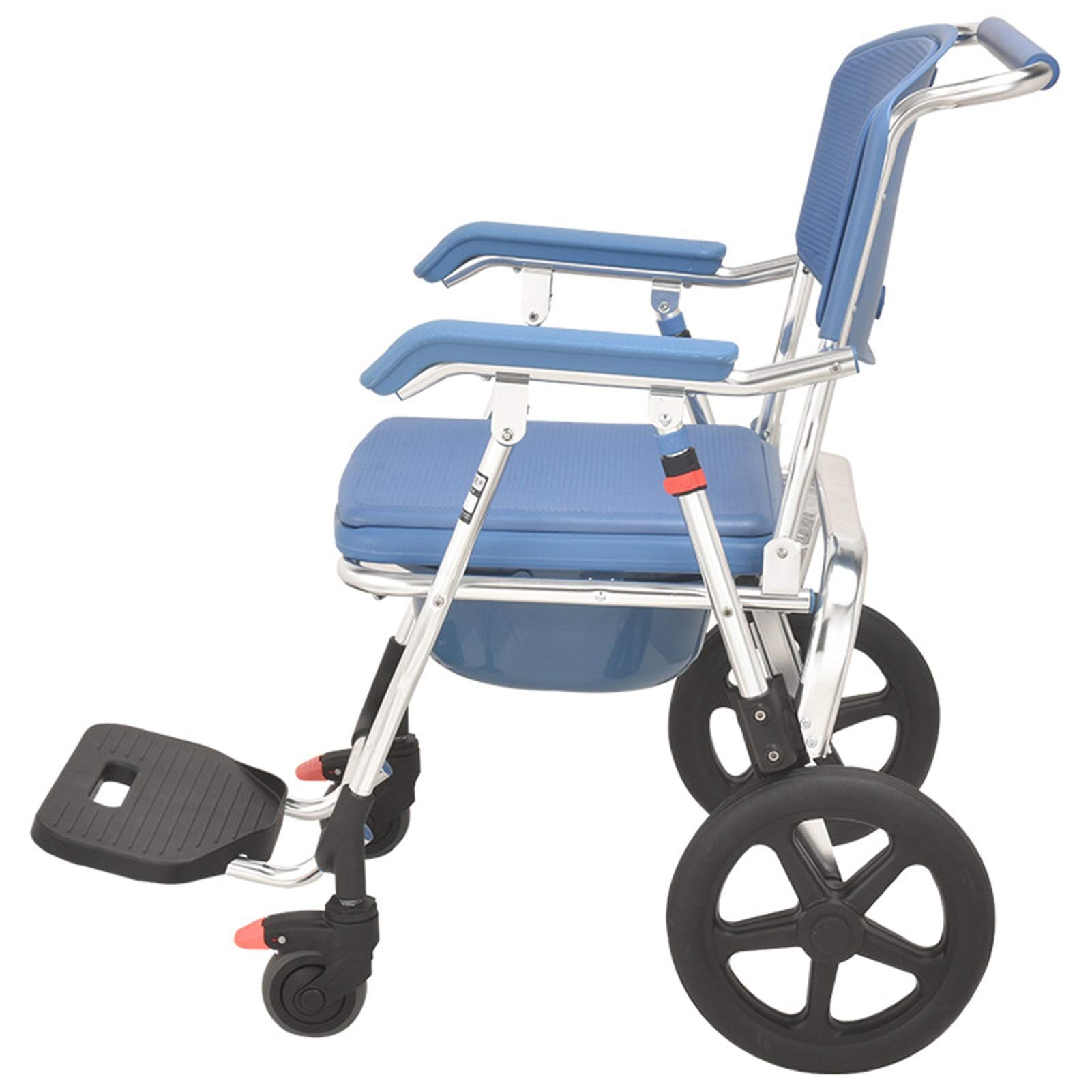 4 In 1 Commode Chair with Wheeled Toilet Chair, wheelchair Shower