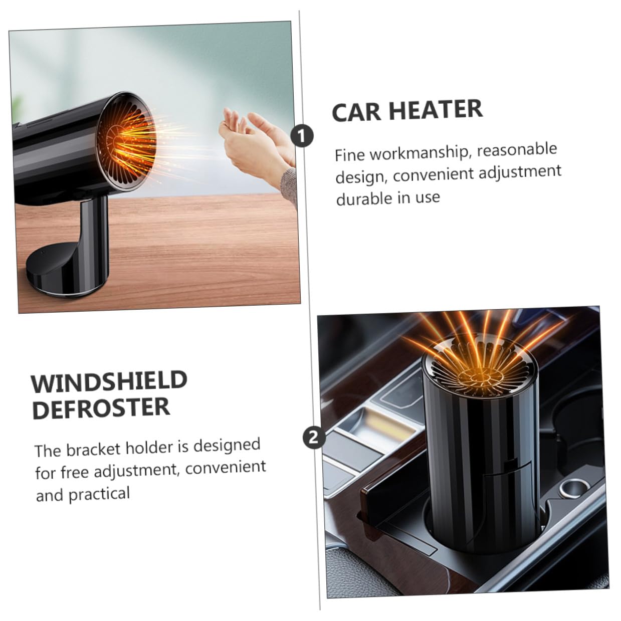 12v Autoheizung 150w Tragbarer Windschutzscheibenenteiser 12-volt Kfz Heizlüfter mit Stromsparender Heißluft für Pkw Lkw Suv und Taxi