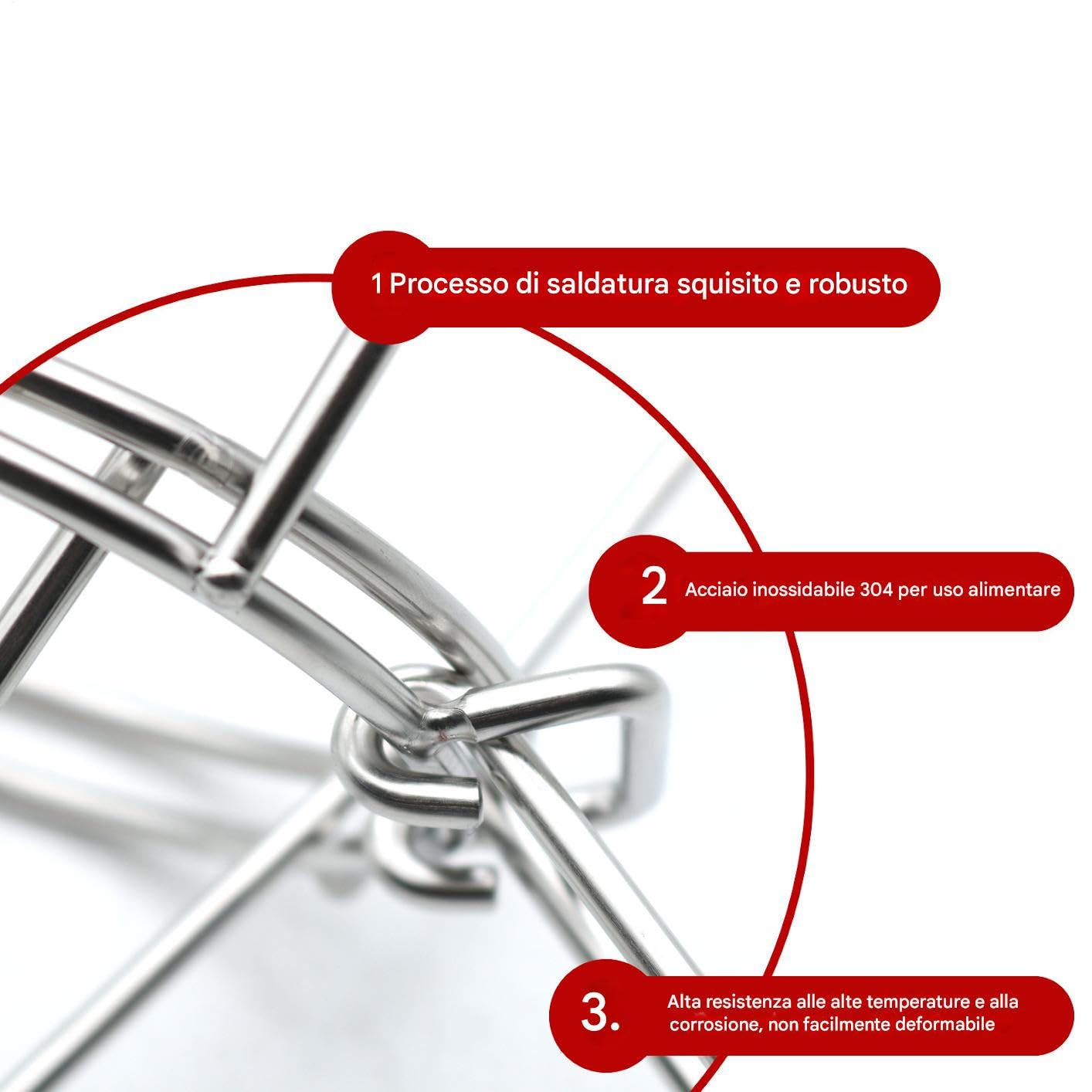 Supporto Filtro Liquidi Alimentari | Portafiltro per Olio da Cucina - Rack in Acciaio Inox Design Compatto con Bracci Pieghevoli per Filtrazione Domestica