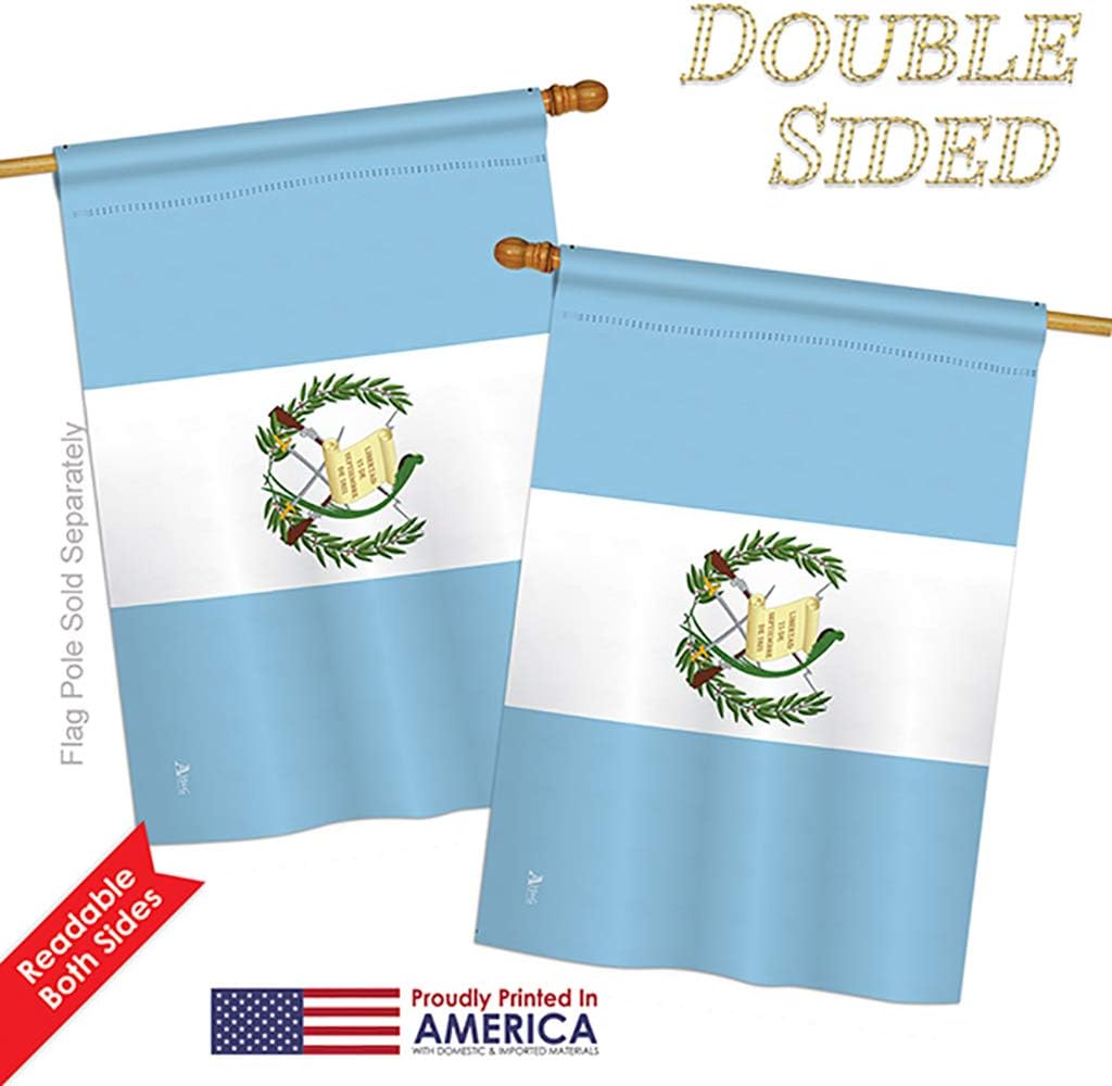 Guatemala House Flag Regional Nationality Nation International World Country Particular Area Small Decorative Gift Yard Banner Double-Sided Made In USA 28 X 40