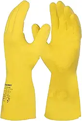 Danny Luva Silver Látex Tamanho Grande Cor Amarela