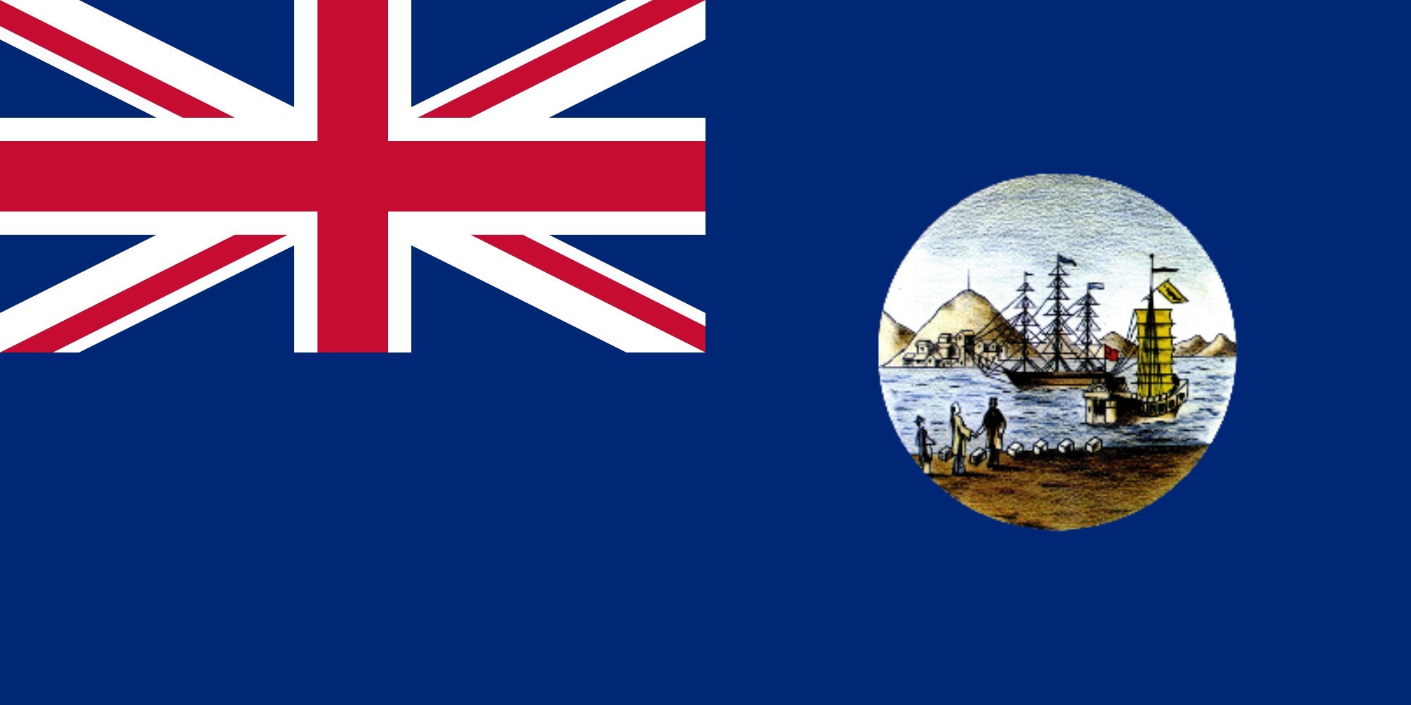 Drapeau Hong Kong 1910-1955 grand format résistant pour décoration murale durable