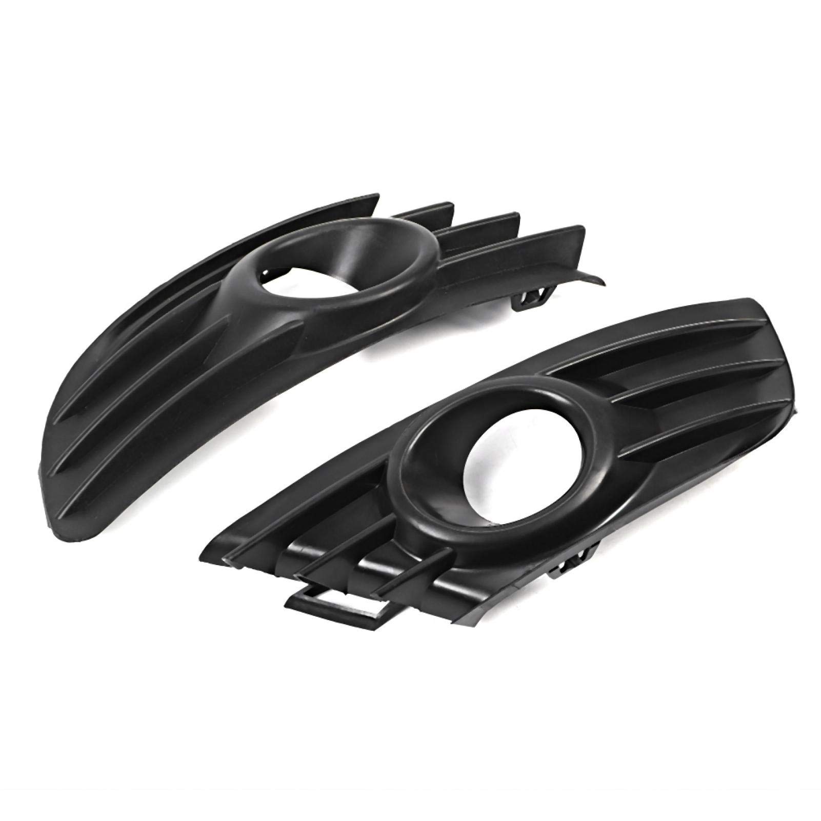 OUKENS Couvercle antibrouillard, paire de garniture de calandre antibrouillard pare-chocs avant de couleur noire pour Citroen C4 2004-2007